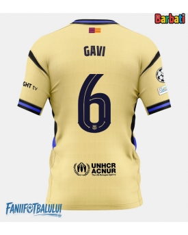 Barcelona Paez Gavi #6 Tricou Fotbal Replică 2025-26 Barbati Deplasare